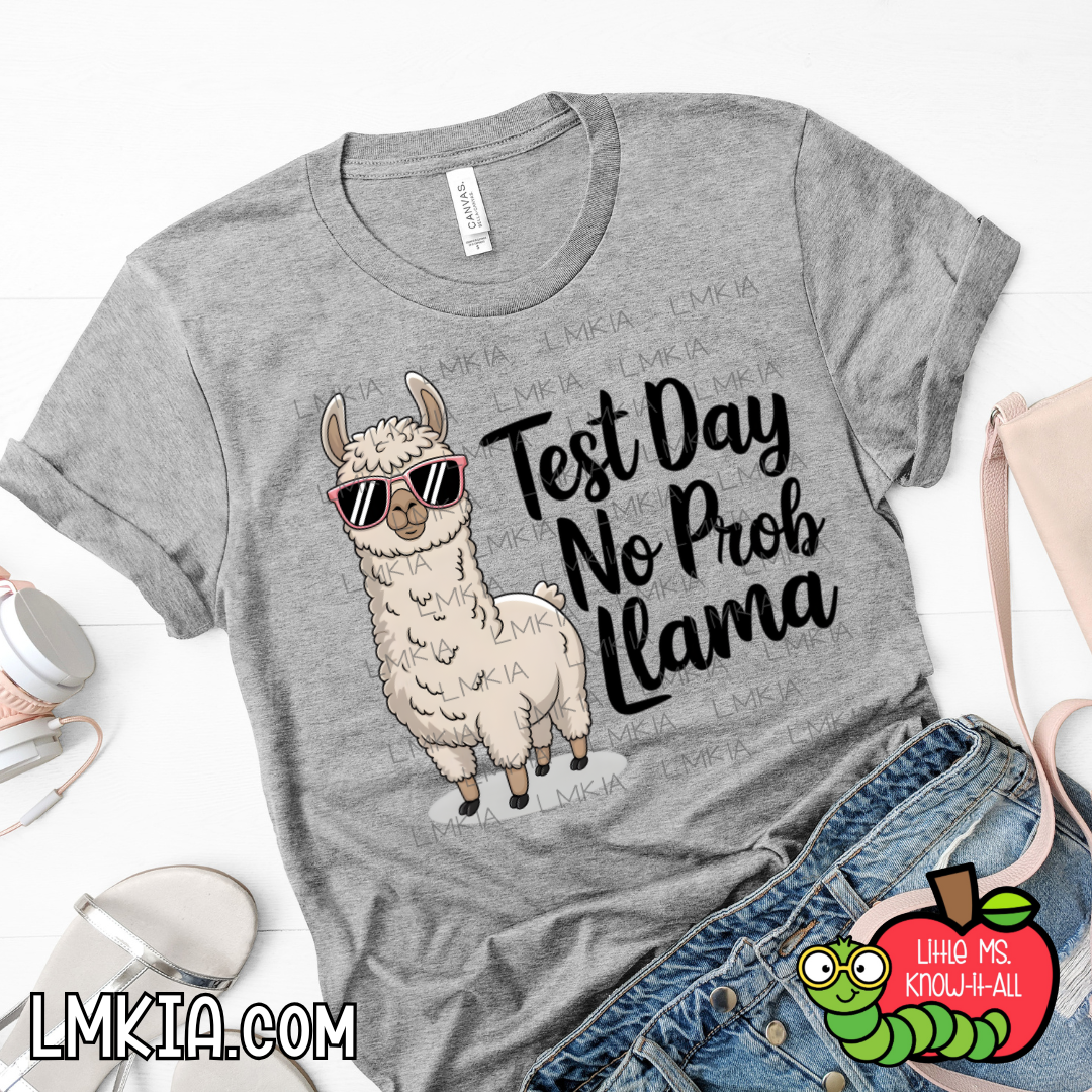 Test Day, No Prob Llama Youth T-Shirt
