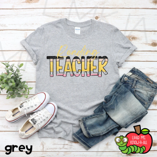 Pencil Letter Subject & Specials Teacher T-Shirt