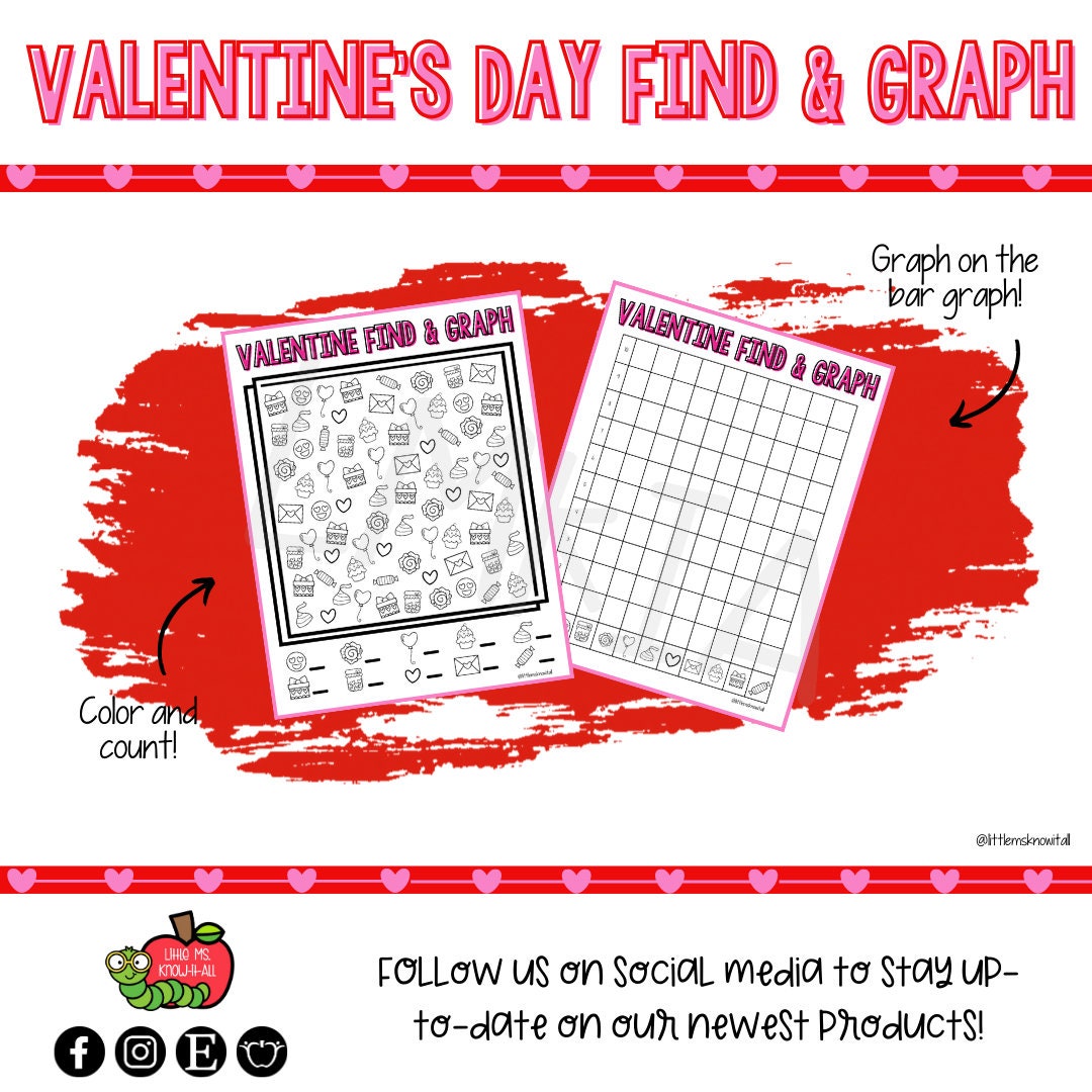 Valentine's Day Find & Graph Printable Activity