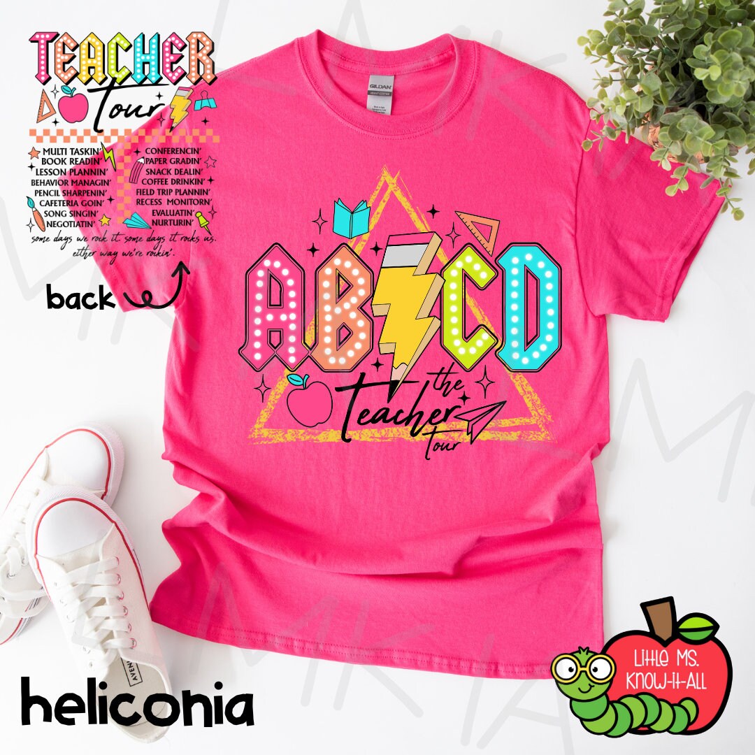 ABCD Teacher Tour Double-Sided Teacher T-Shirt