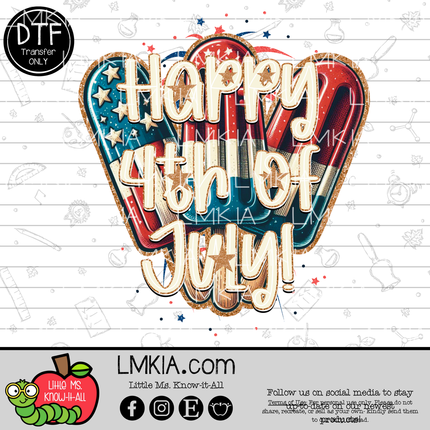 Happy 4th of July DTF Transfer