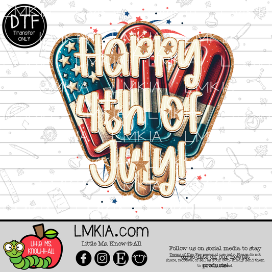 Happy 4th of July DTF Transfer