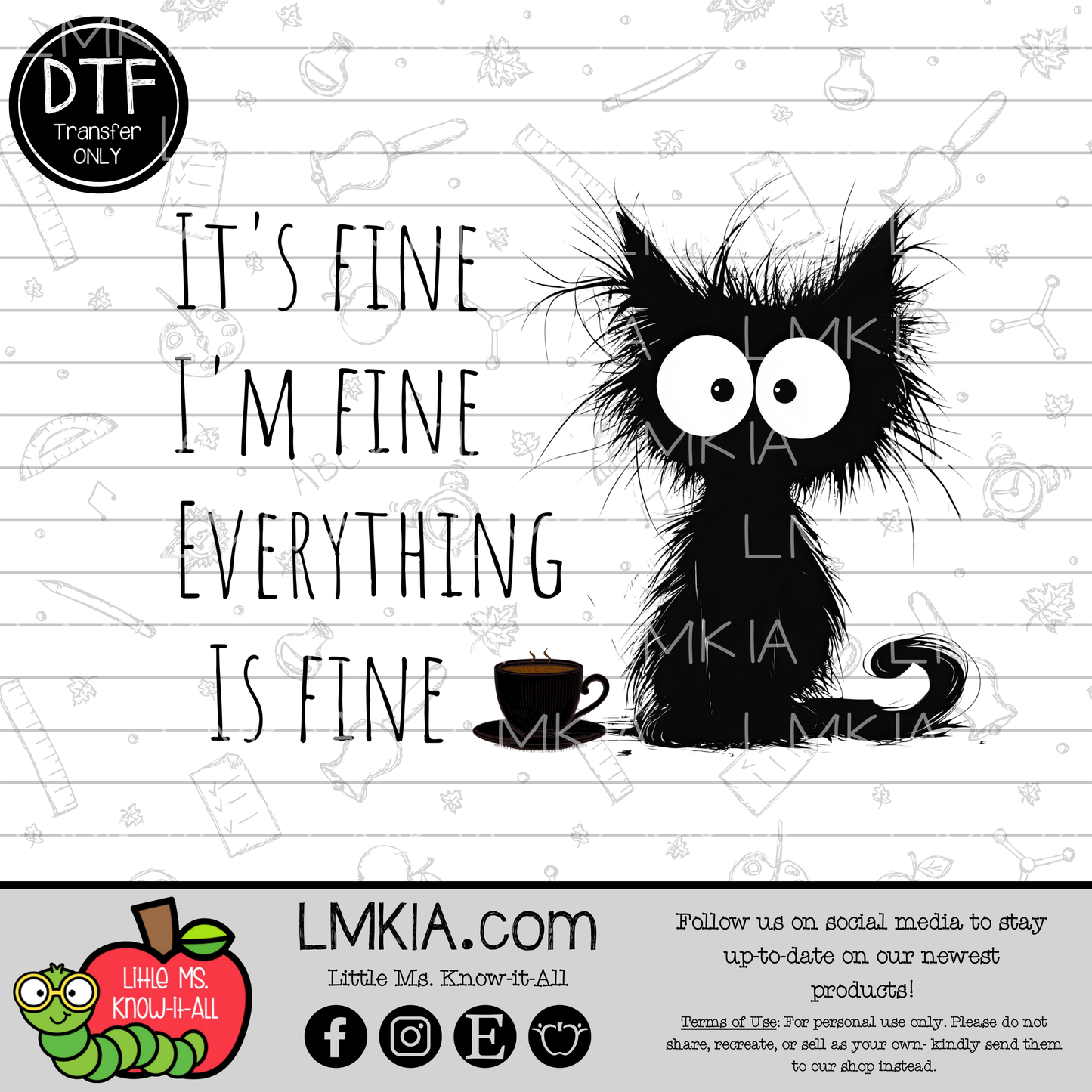 I'm Fine DTF Transfer