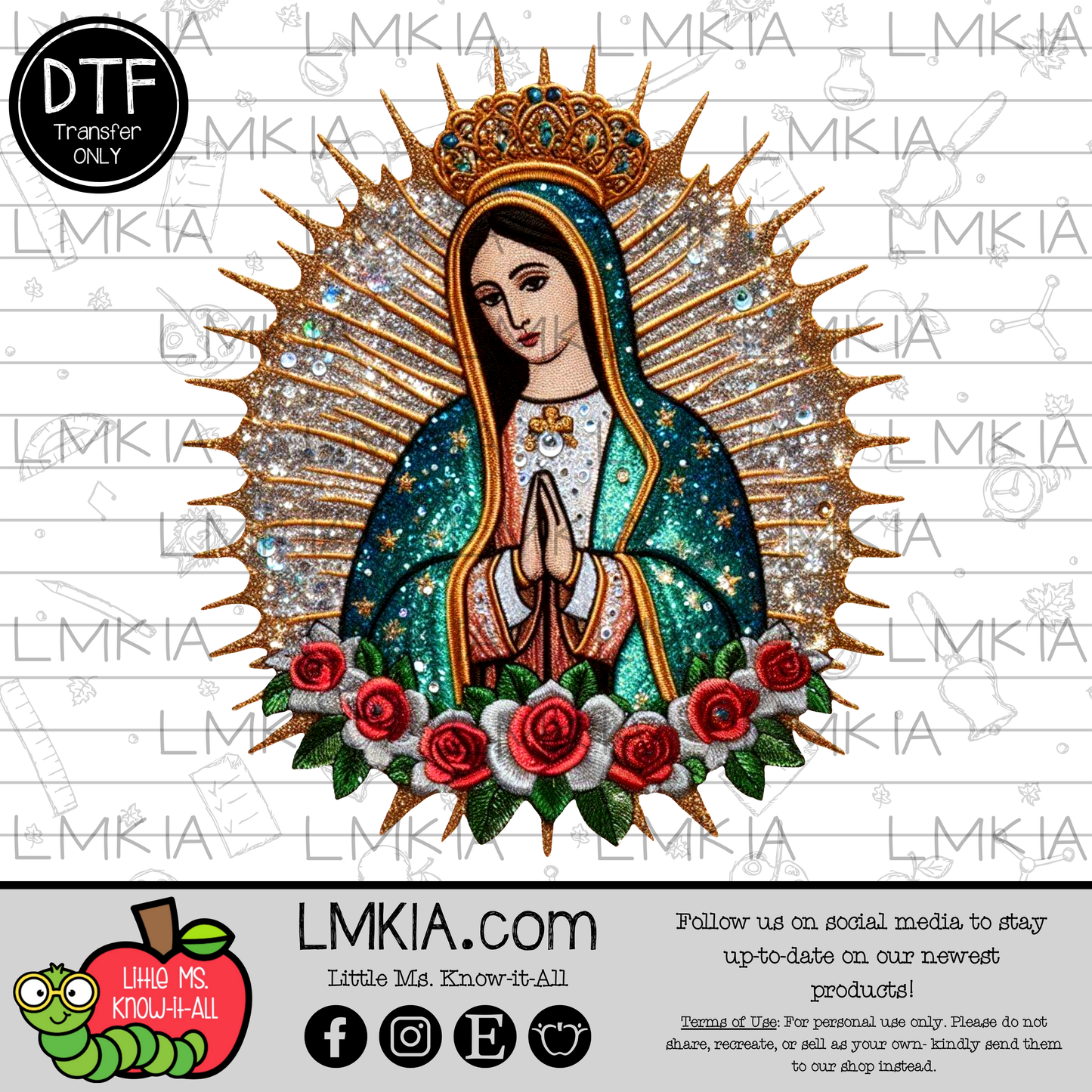 Virgin Mary DTF Transfer