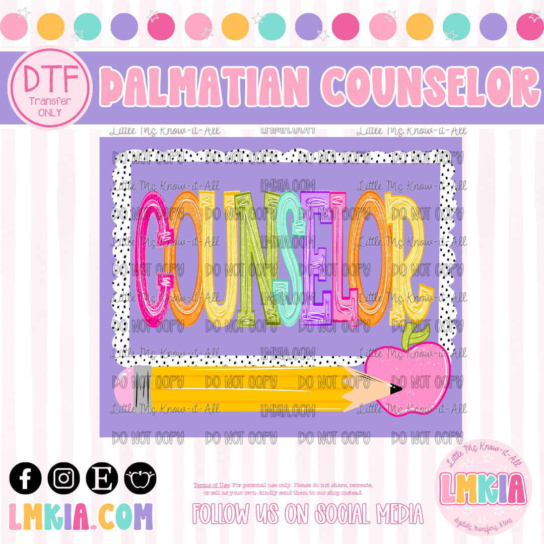 Dalmatian Counselor DTF Transfer