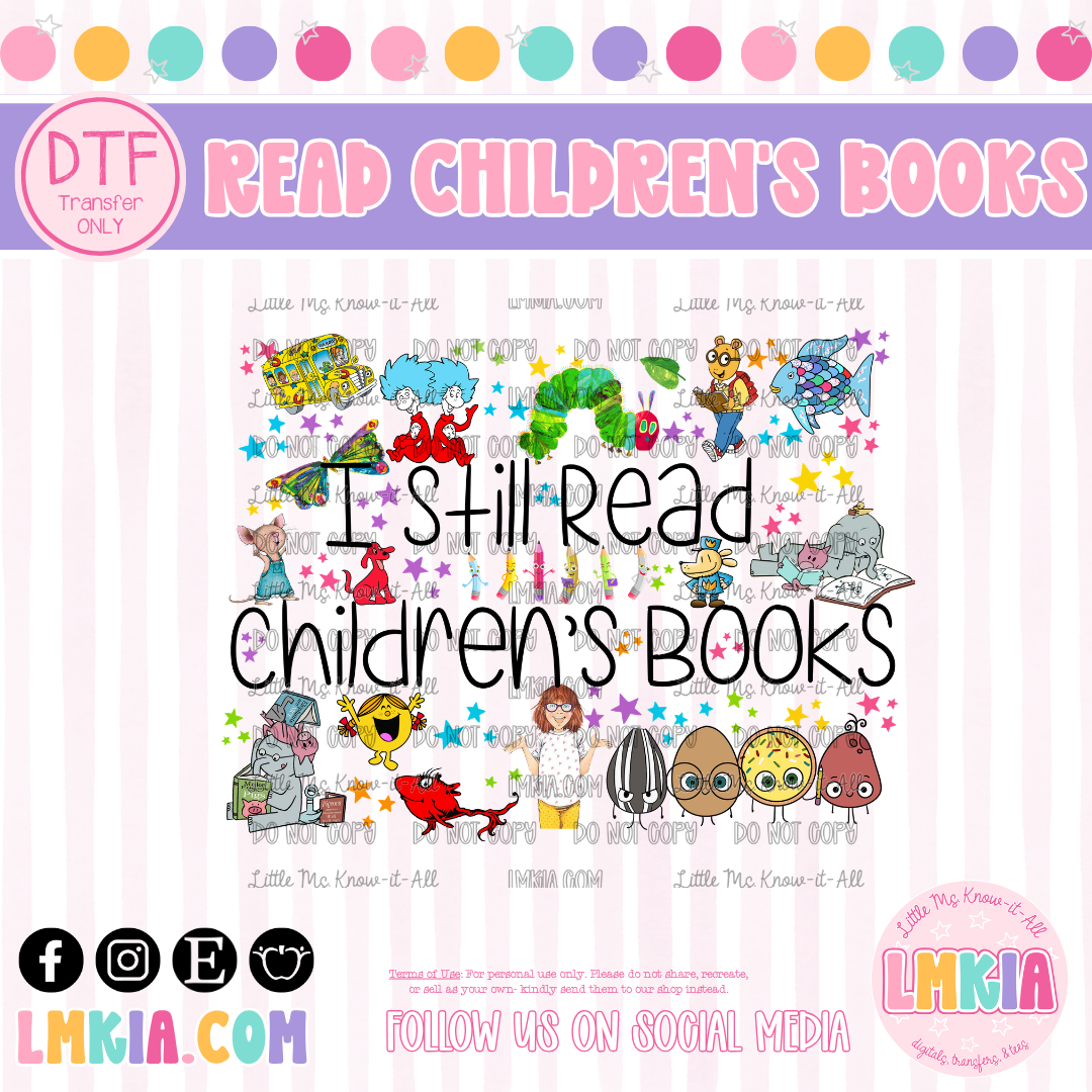 Still Read Children's Books DTF Transfer