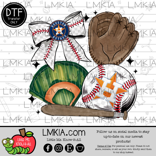 Texas Baseball Coquette DTF Transfer