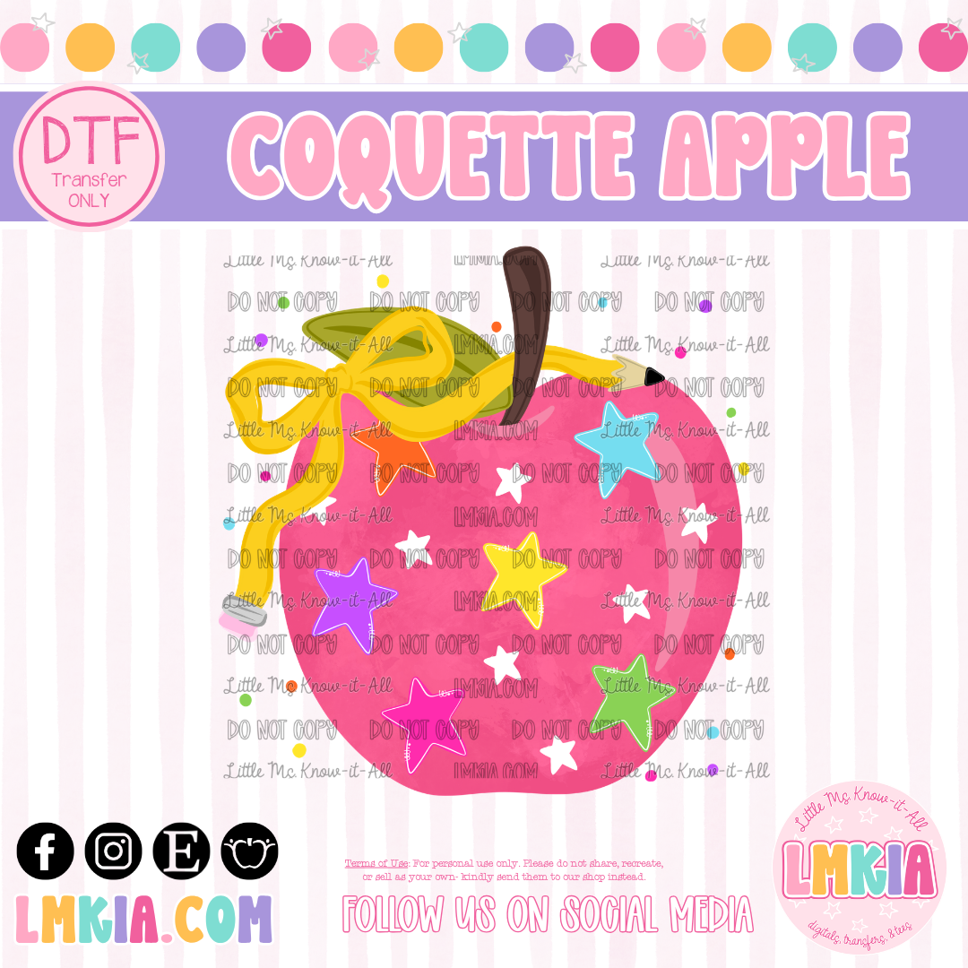 Coquette Star Apple DTF Transfer