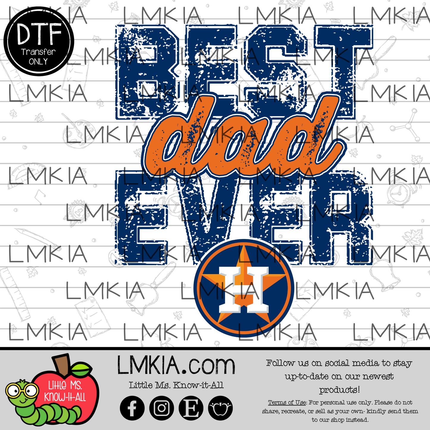 Best Dad Ever Baseball DTF Transfer