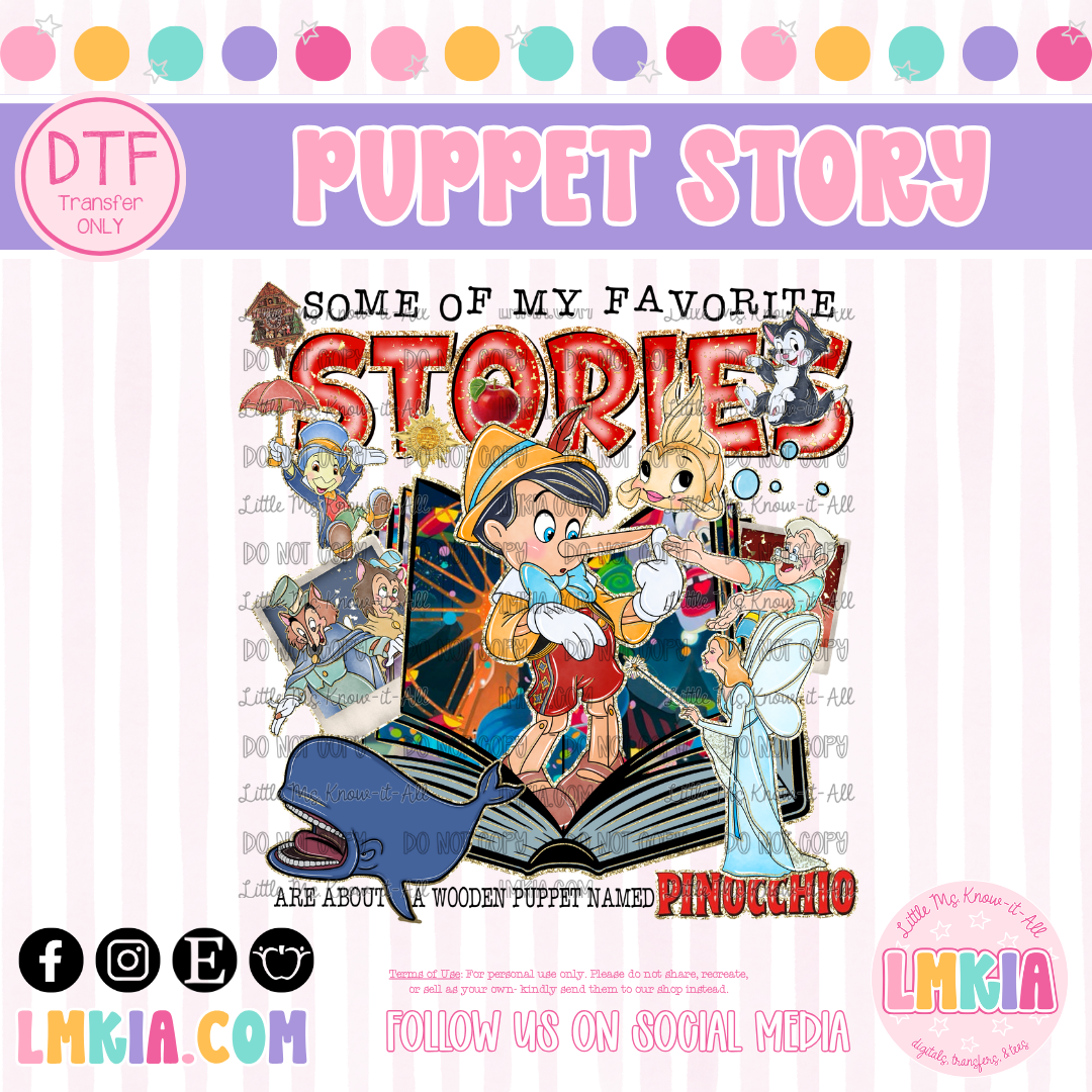 Puppet Story DTF Transfer