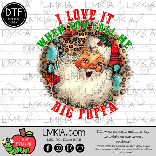 Big Poppa DTF Transfer