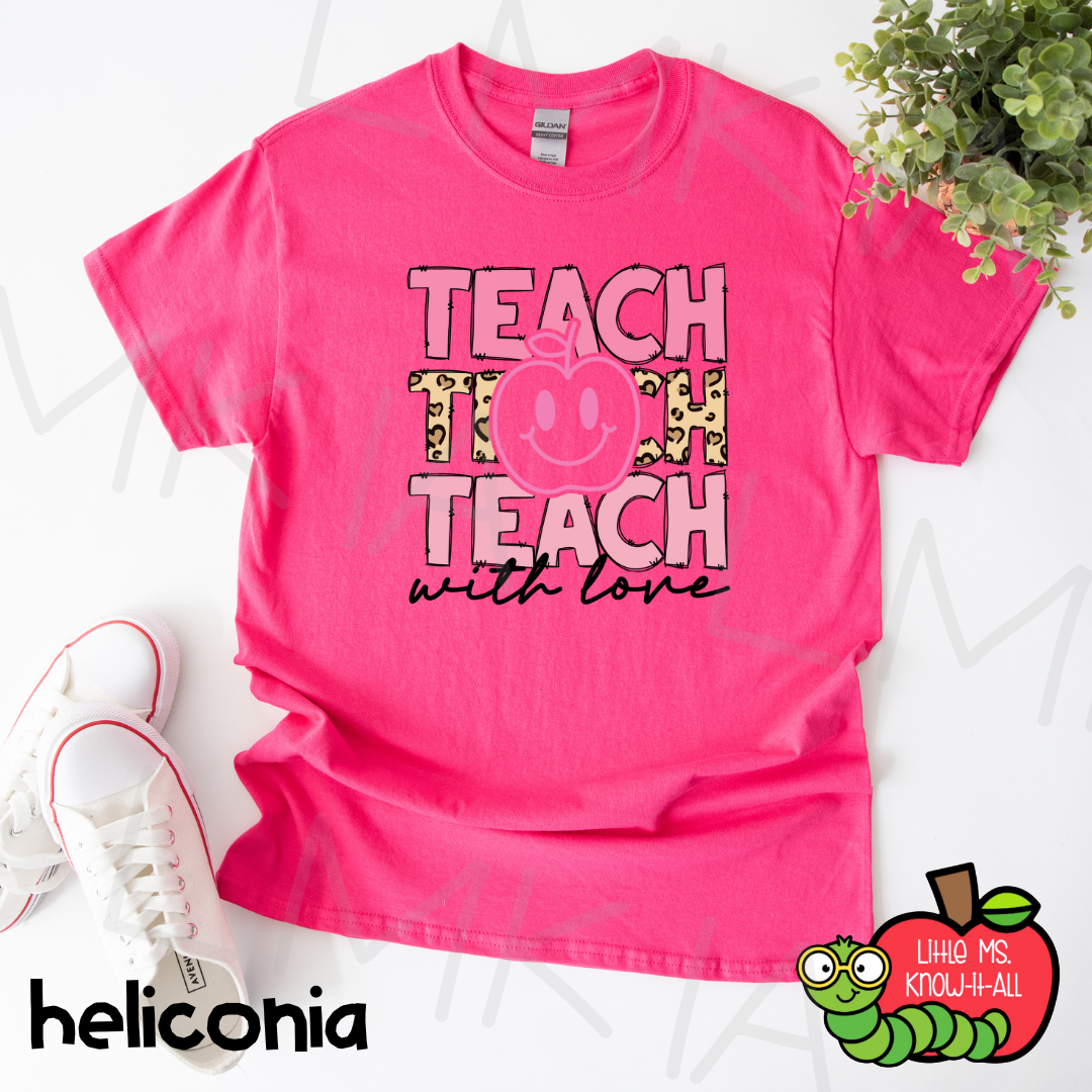 Teach With Love Smile Teacher TShirt