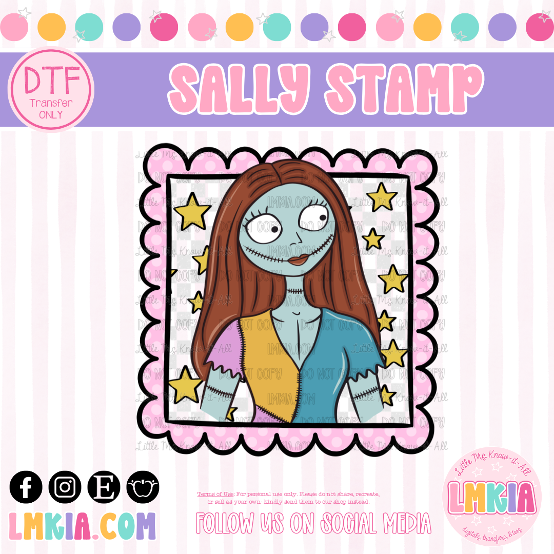 Sally Stamp DTF Transfer