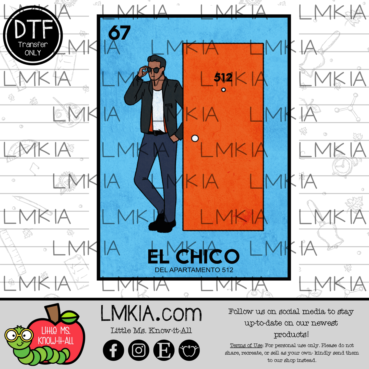 El Chico Loteria DTF Transfer