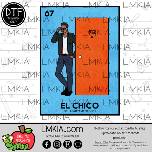 El Chico Loteria DTF Transfer