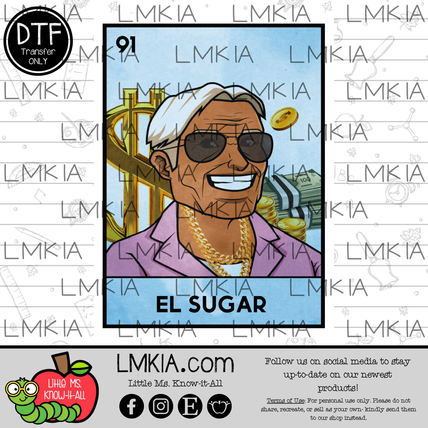 El Sugar Loteria DTF Transfer