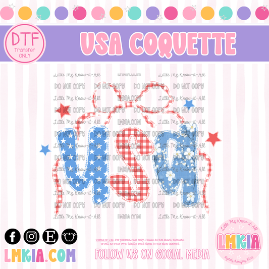 USA Coquette DTF Transfer