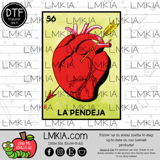 La Pendeja Loteria DTF Transfer