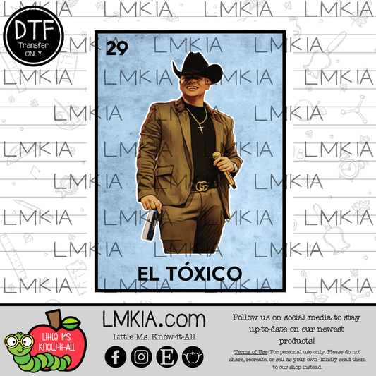 El Toxico Loteria DTF Transfer