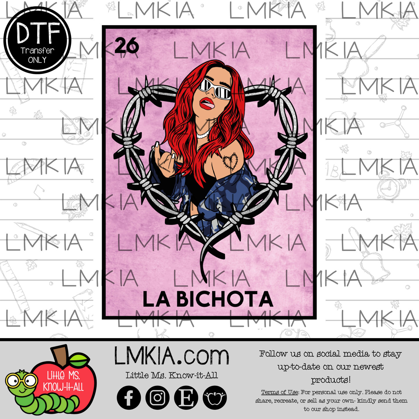 La Bichota Loteria DTF Transfer