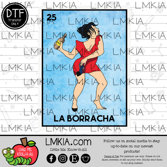 La Borracha Loteria DTF Transfer