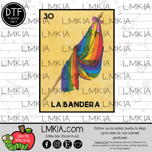 La Bandera Loteria DTF Transfer