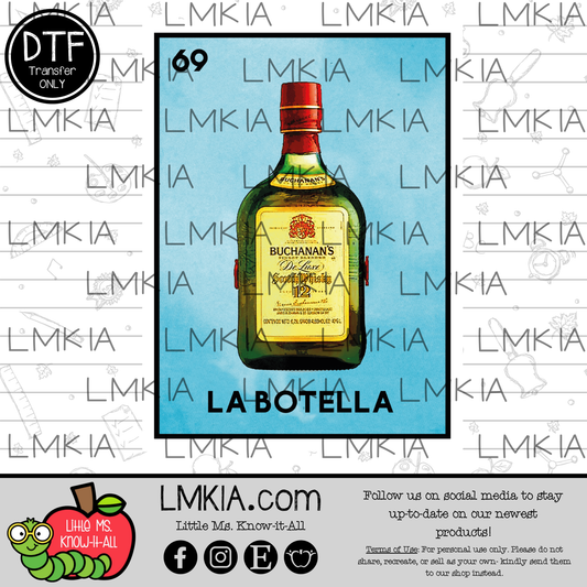 La Botella Loteria DTF Transfer