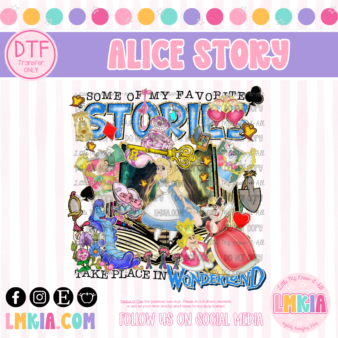 Alice Story DTF Transfer