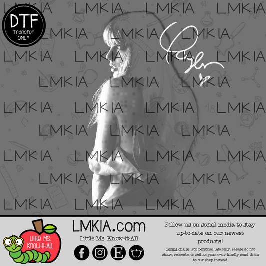 Half Tone Autograph DTF Transfer