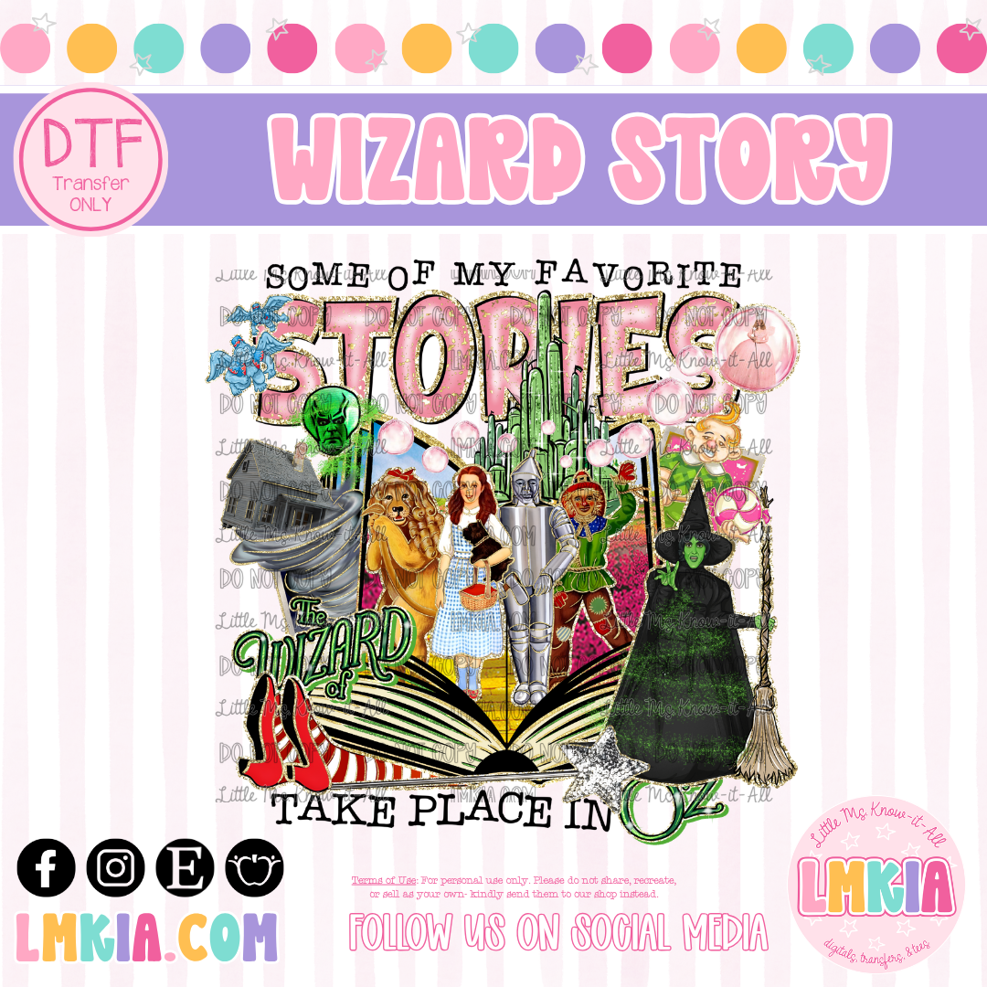 Wizard Story DTF Transfer