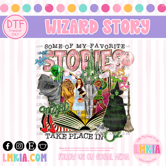 Wizard Story DTF Transfer