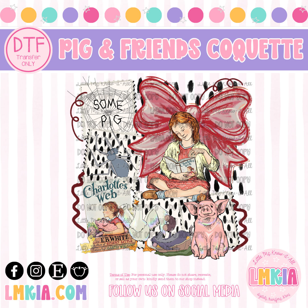 Pig Coquette DTF Transfer