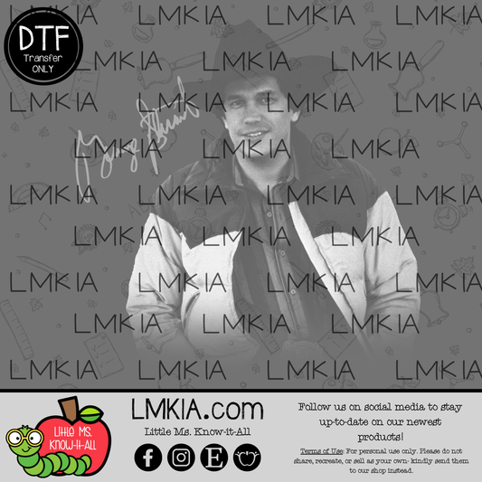 Half Tone Autograph DTF Transfer