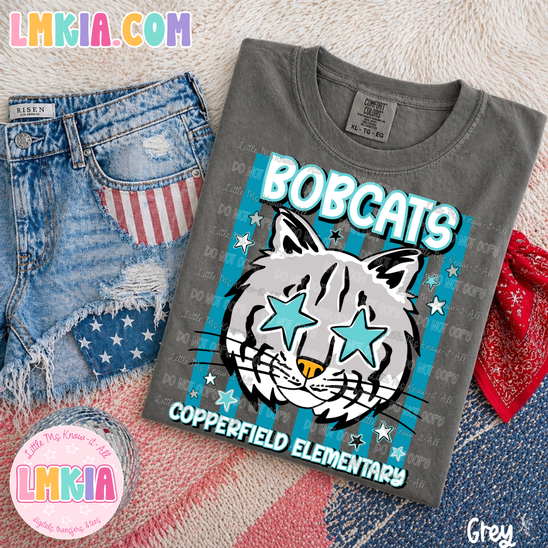 Striped Bobcats T-Shirt