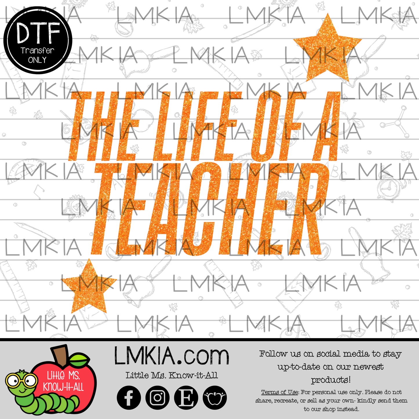 Life of a Teacher DTF Transfer