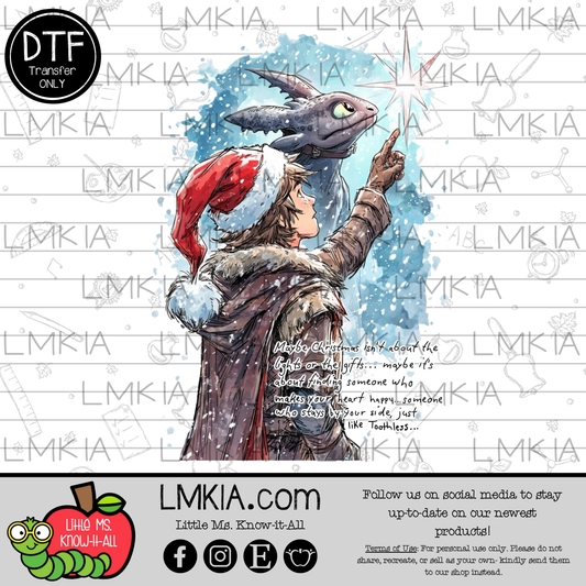 Maybe Christmas Dragons DTF Transfer