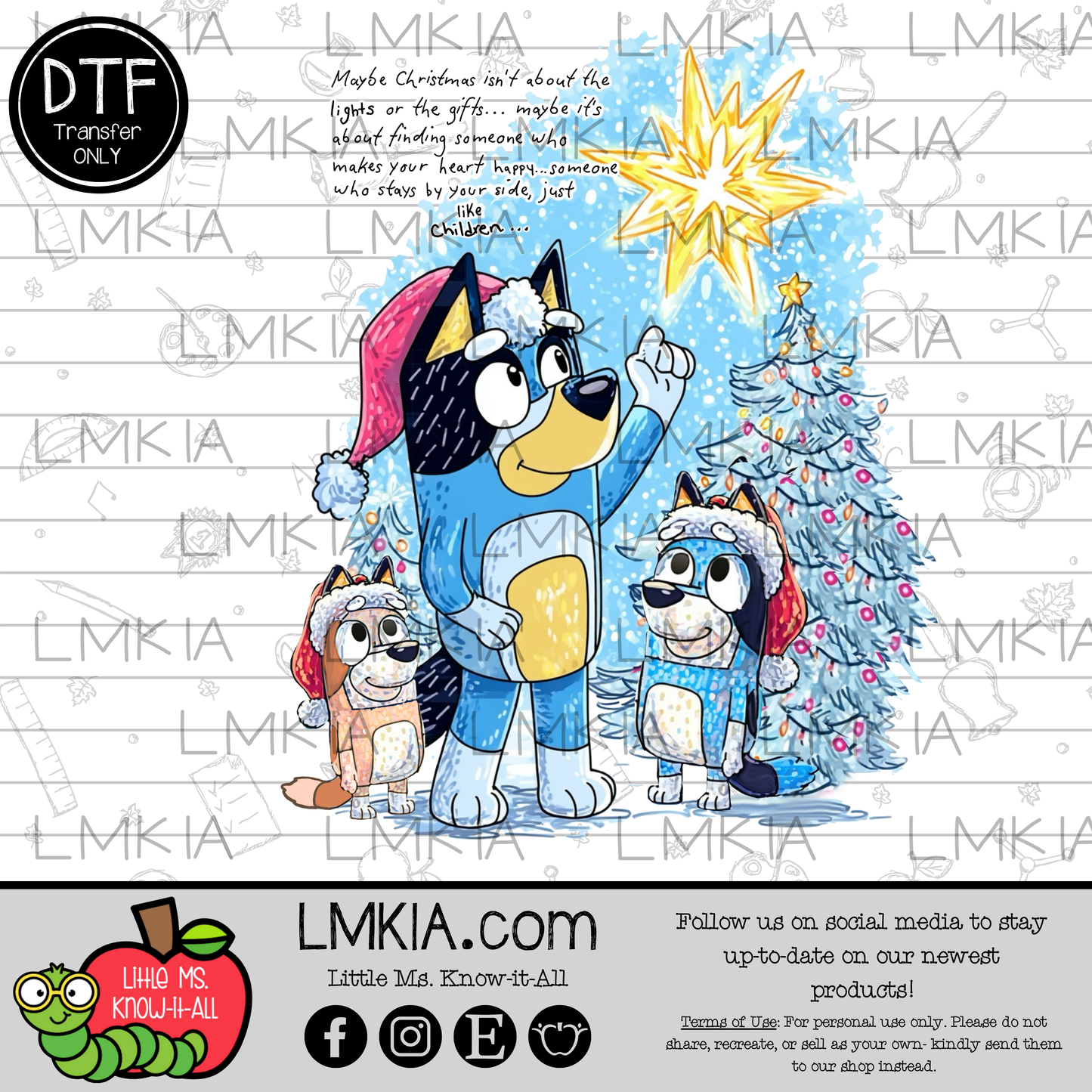 Maybe Christmas Dogs DTF Transfer