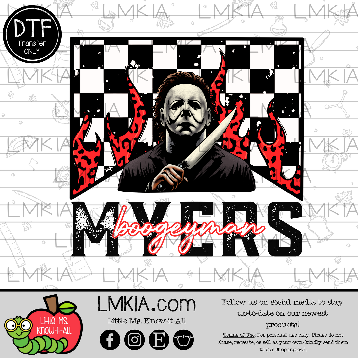 Flame Michael DTF Transfer