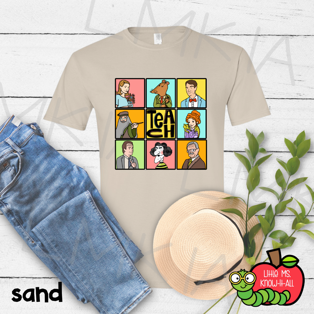 Teach Book Characters T-Shirt