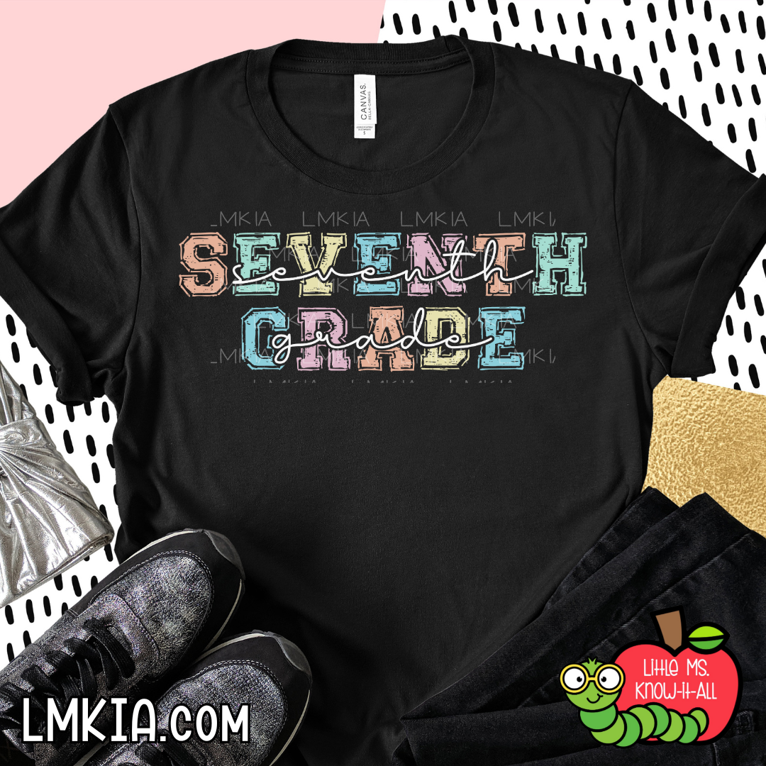 Chalk Distressed Grade Level Teacher Shirts