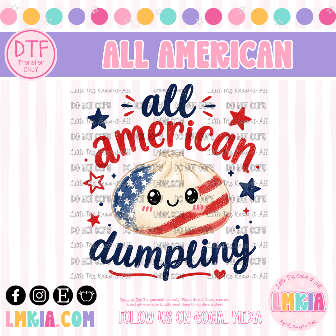 All American Dumpling DTF Transfer