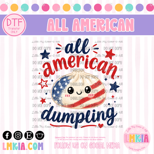 All American Dumpling DTF Transfer