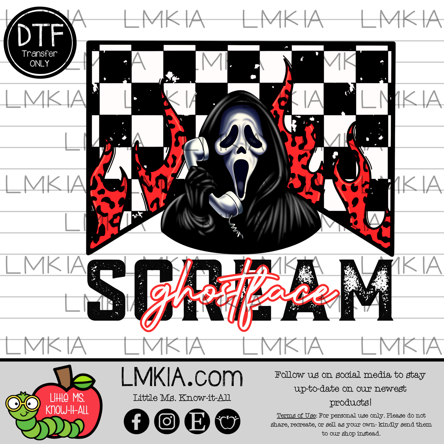 Flame Ghost DTF Transfer