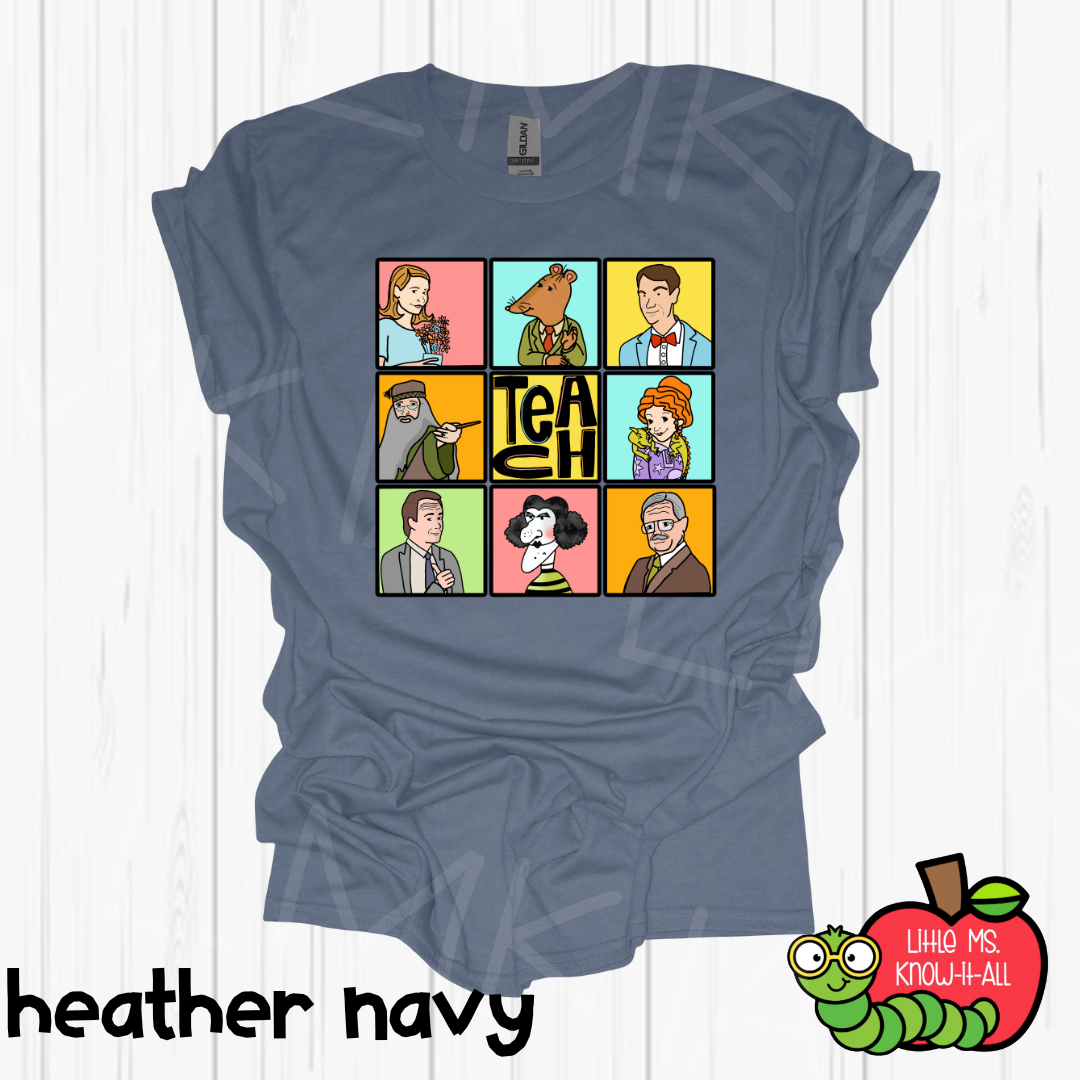 Teach Book Characters T-Shirt