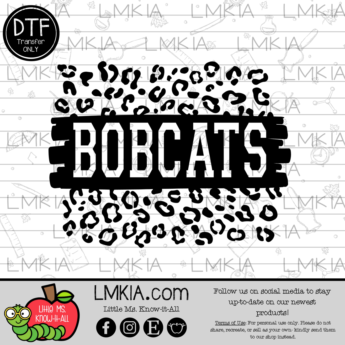 Leopard Bobcats DTF Transfer