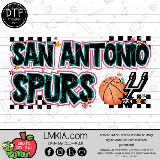 San Antonio Basketball DTF Transfer