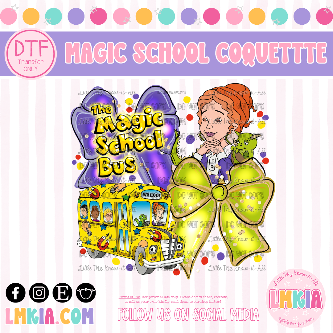 Magic School Teacher Coquette DTF Transfer