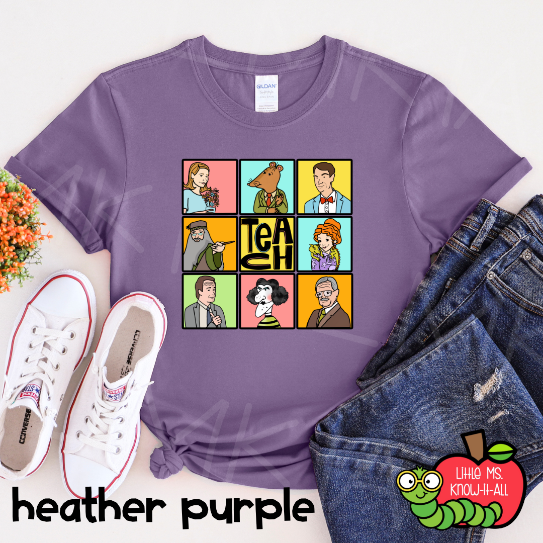 Teach Book Characters T-Shirt