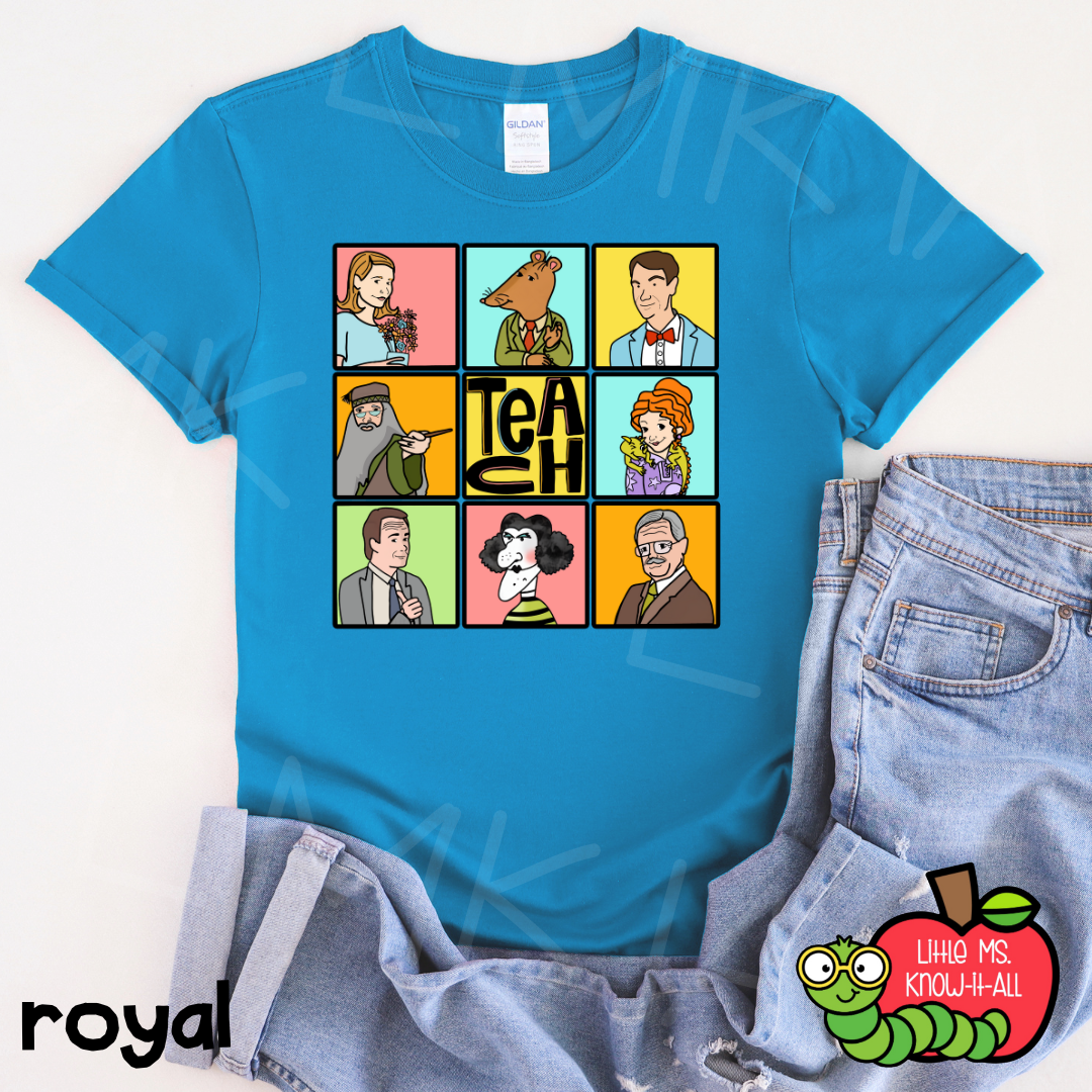Teach Book Characters T-Shirt