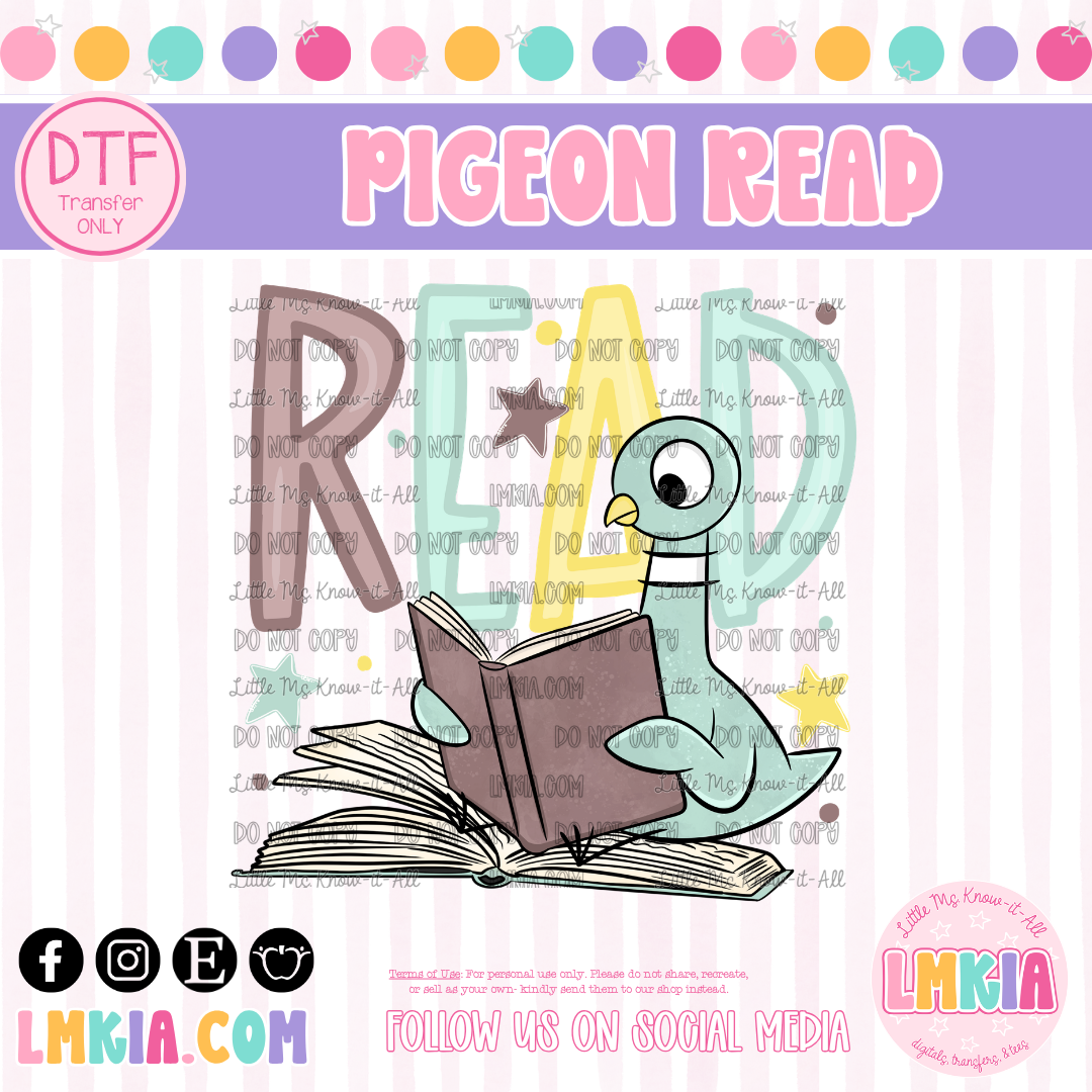 Bird Read DTF Transfer